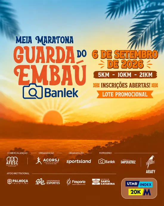 Meia Maratona Guarda do Embaú Banlek 2026 Meia Maratona Guarda do Embaú Banlek 2026